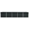 Lit surélevé de jardin Acier galvanisé 400x80x45 cm Anthracite