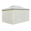 Tonnelle avec rideaux 4 x 3 m Blanc