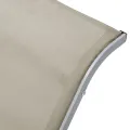 Chaises longues lot de 2 avec table Aluminium Crème