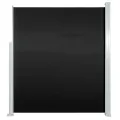 Auvent latéral rétractable de patio 160x300 cm Noir