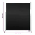 Auvent latéral rétractable de patio 160x300 cm Noir