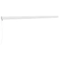 Auvent rétractable jaune et blanc 5x3 m tissu et aluminium