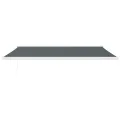 Auvent rétractable anthracite 5x3 m tissu et aluminium