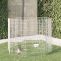 Enclos d'animaux en liberté 8 panneaux 54x100 cm fer galvanisé