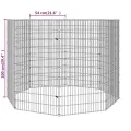 Enclos d'animaux en liberté 8 panneaux 54x100 cm fer galvanisé