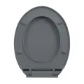 Siège de toilette à fermeture en douceur Gris Ovale