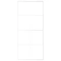 Porte coulissante Verre ESG dépoli et aluminium 90x205 cm Blanc