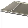 Auvent automatique rétractable avec poteaux 6x3 m Crème