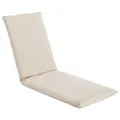 Chaise longue pliable Tissu Oxford Blanc crème