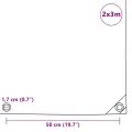 Bâche 650 g / m² 2 x 3 m Gris