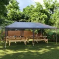 Tente de réception professionnelle 4x6 m Anthracite 90 g/m²