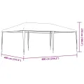 Tente de réception professionnelle 4x6 m Anthracite 90 g/m²