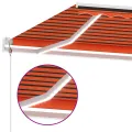 Auvent automatique capteur de vent/LED 450x300 cm Orange marron