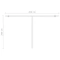 Auvent automatique capteur de vent/LED 450x300 cm Orange marron