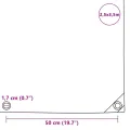 Bâche 650 g / m² 2,5 x 3,5 m Gris