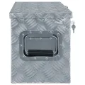 Boîte en aluminium 61,5 x 26,5 x 30 cm Argenté