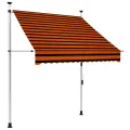 Auvent manuel rétractable 150 cm Orange et marron