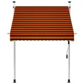 Auvent manuel rétractable 150 cm Orange et marron