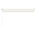 Auvent automatique avec capteur de vent et LED 500x350 cm Crème