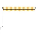 Auvent rétractable automatique 450x300 cm Jaune et blanc