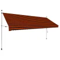 Auvent manuel rétractable 400 cm Orange et marron
