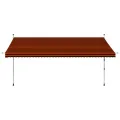 Auvent manuel rétractable 400 cm Orange et marron