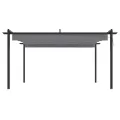 Tonnelle de jardin avec toit rétractable 4x3 m Anthracite