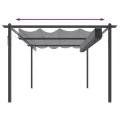 Tonnelle de jardin avec toit rétractable 4x3 m Anthracite