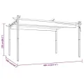 Tonnelle de jardin avec toit rétractable 4x3 m Anthracite