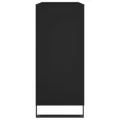 Armoire à disques noir 84,5x38x89 cm bois d'ingénierie