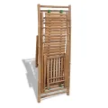 Chaise de terrasse d'extérieur avec repose-pied Bambou