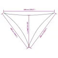 Voile de parasol tissu oxford triangulaire 5x6x6 m crème