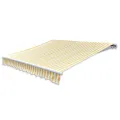 Auvent pliable motorisé 400 cm Jaune/blanc