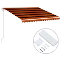 Auvent rétractable automatique 400x300 cm Orange et marron