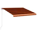 Auvent rétractable automatique 400x300 cm Orange et marron