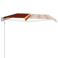 Auvent rétractable automatique 400x300 cm Orange et marron