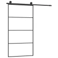 Porte coulissante et kit de quincaillerie 102,5x205cm Verre ESG