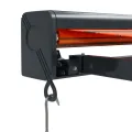 Auvent rétractable orange et marron 4x3 m tissu et aluminium