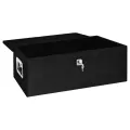 Boîte de rangement Noir 80x39x30 cm Aluminium
