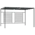 Belvédère avec auvent rétractable 4x3x2,3 m Anthracite 180 g/m²