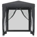 Tente de fête avec 4 parois latérales en maille Anthracite 2x2m
