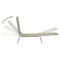 Chaises longues pliables lot de 2 Acier et tissu Taupe