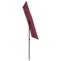 Parasol de jardin et mât en aluminium 2x1,5 m rouge bordeaux