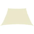 Voile de parasol Tissu Oxford trapèze 2/4x3 m Crème