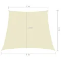 Voile de parasol Tissu Oxford trapèze 2/4x3 m Crème