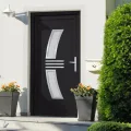 Porte d'entrée anthracite 108x200 cm PVC
