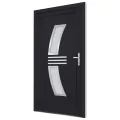 Porte d'entrée anthracite 108x200 cm PVC