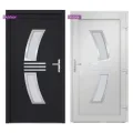 Porte d'entrée anthracite 108x200 cm PVC