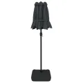 Parasol de jardin à double tête avec LED anthracite 316x240 cm