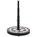 Base de parasol noir et blanc rond 12 kg